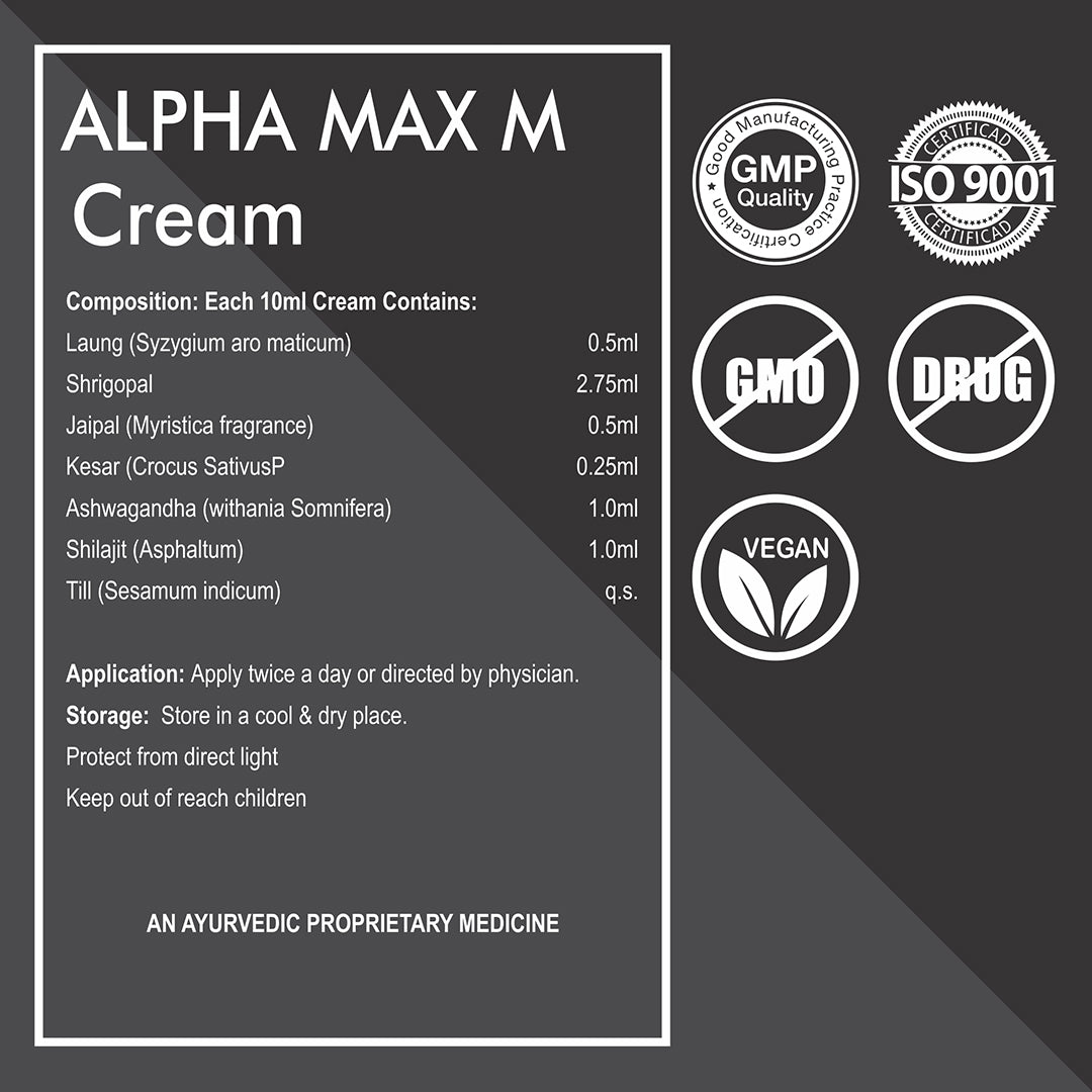 Alpha Max M Cream – Ayurvedic
