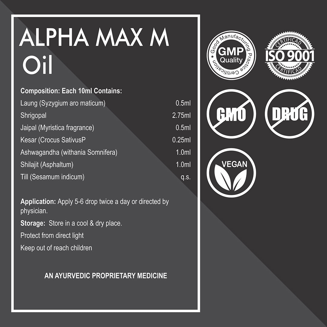 Alpha Max M Oil – Ayurvedic Massage Oil