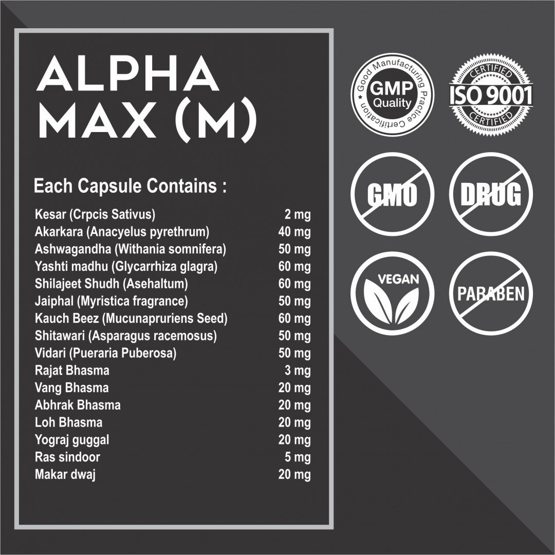 Alpha Max (M) Ayurvedic Capsules